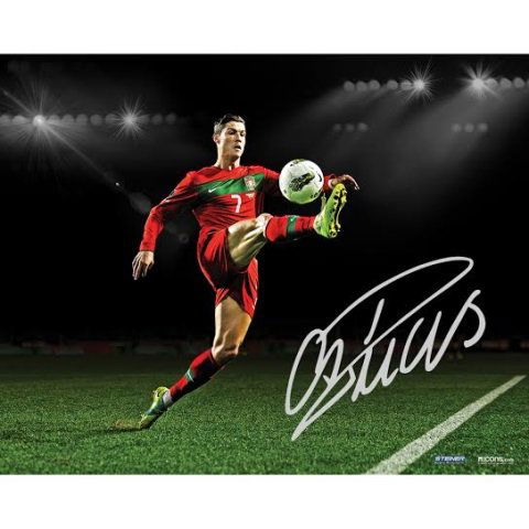 Cristiano Ronaldo Autographed Portugal Photo (1 of 1)