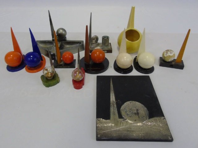 Lot of  (13) 1939 World's Fair Trylon & Perisphere (1 of 6)