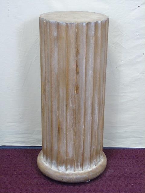 Fluted Wood Column Pedestal (1 of 3)