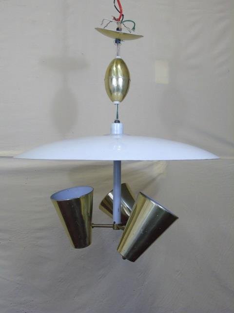 Mid Century Modern Brass Ceiling Light Fixture: Mid Century Modern Brass Ceiling Light Fixture.