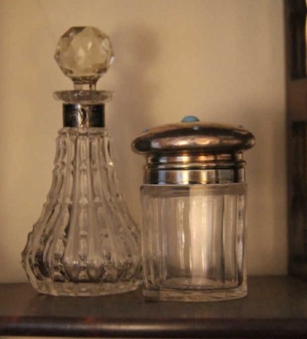 Antique Sterling & Crystal Perfume & Bottle (1 of 5)