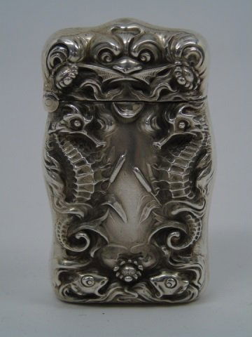 Antique English Sterling Silver Figural Match Case (1 of 4)