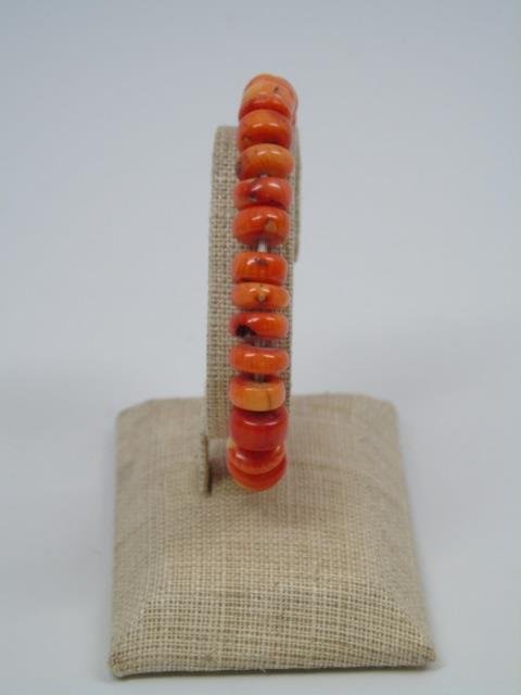 Vintage Carved Coral Bead Bracelet (1 of 3)