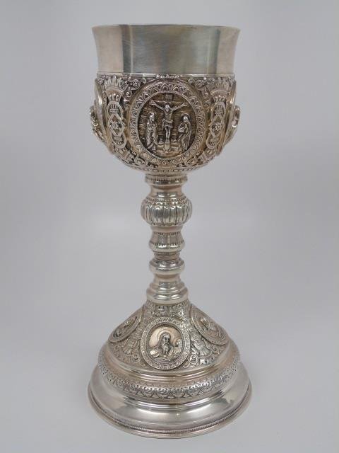 Large Antique Russian Sterling Silver Chalice (1 of 9)