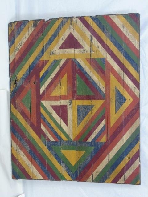 Antique American Folk Art Painted Wood Wall Art (1 of 2)