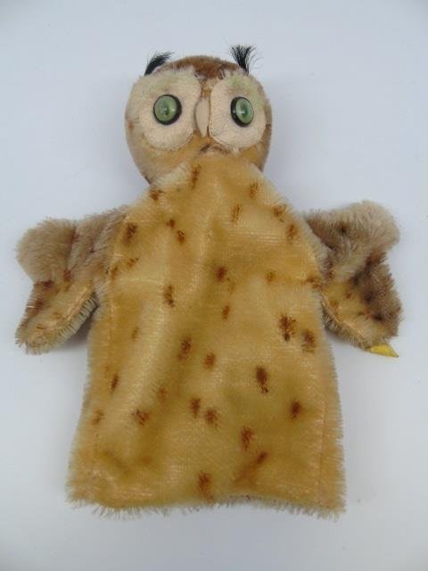 Vintage Steiff Mohair Owl Hand Puppet 1960's (1 of 5)