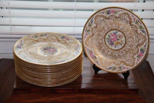 12 Rosenthal Bavaria Hand Painted Dinner Plates (1 of 5)