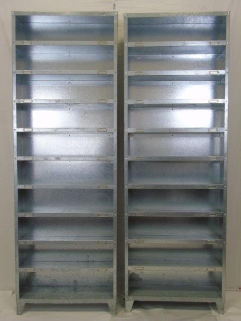 Pair of Contemporary Aluminum Storage Shelf Units (1 of 6)