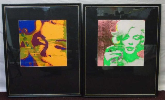 Pair Marilyn Monroe Serigraphs after Bert Stern (1 of 6)