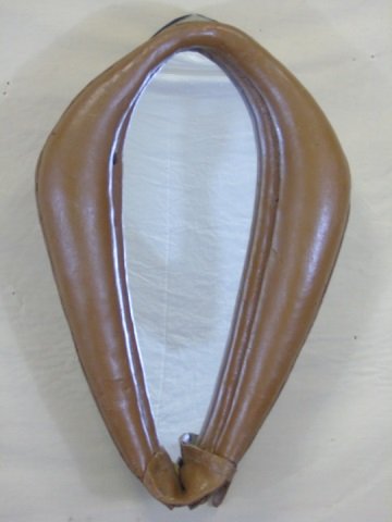 Antique Vintage Leather Horse Collar Mirror (1 of 3)