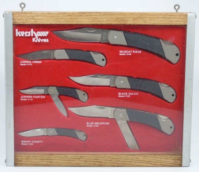 Set of Six Kershaw Hunting Knives in Box
