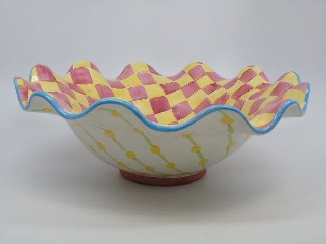 Large MacKenzie-Child Bowl Scalloped Edge (1 of 4)
