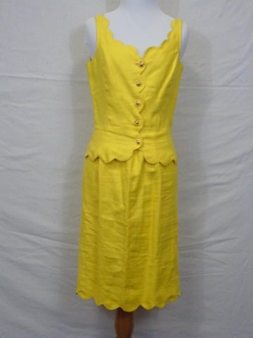 Vintage Valentino Linen 2 Piece Dress Size 8 (1 of 5)