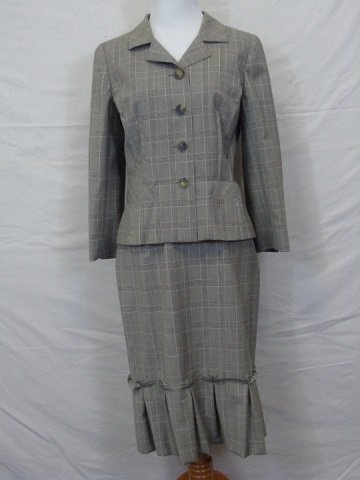 Vintage Oscar de la Renta Glen Plaid Suit Size 8 (1 of 5)