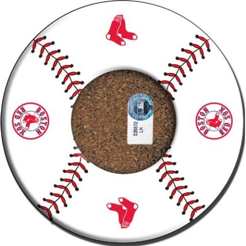 Boston Red Sox Baseball Coasters w/ Game Dirt: Boston Red Sox Baseball Coasters with Game Used dirt from Fenway (Set of 4) Each one of these coasters comes with an individual hologram authenticating the dirt from Fenway Park. This set of 4 coaster