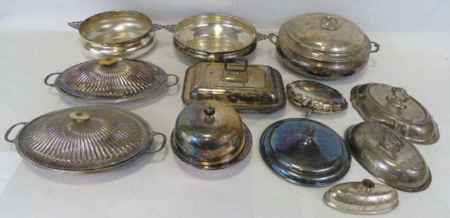 Antique Sheffield & Assorted Silver Plate Items (1 of 6)
