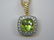 18kt Gold Peridot & Diamond Necklace Pendant - 2