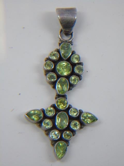 Sterling Silver & Peridot Pendant (1 of 3)