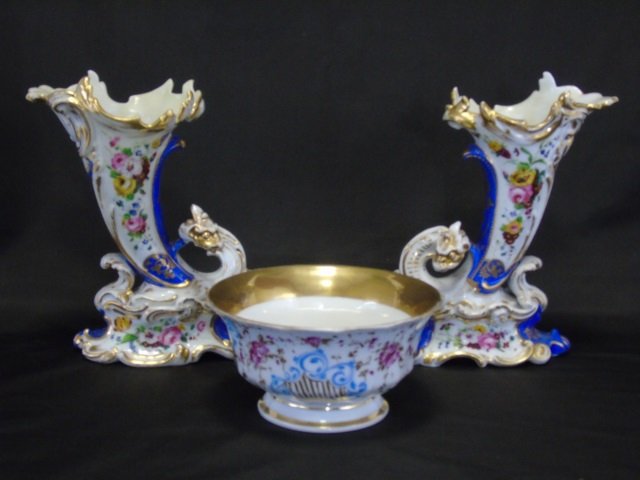 Antique Old Paris Porcelain Style Vases (1 of 6)