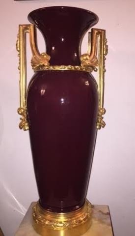 Antique French Porcelain & Gilt Bronze Ormolu Vase (1 of 7)