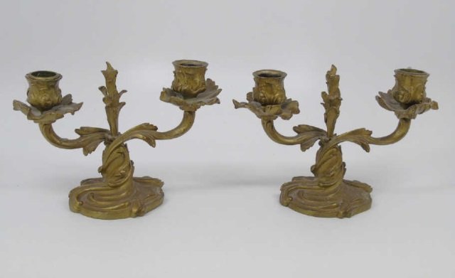19th Cent. French Gilt Bronze Ormolu Candelabra (1 of 4)