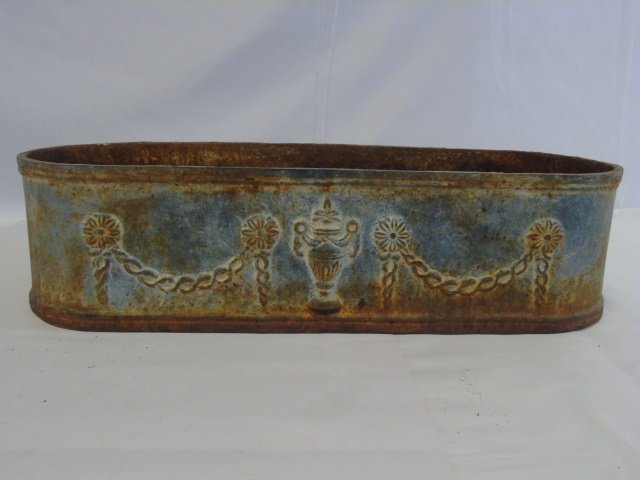 19th Century Swagged Cast Iron Planter (1 of 3)