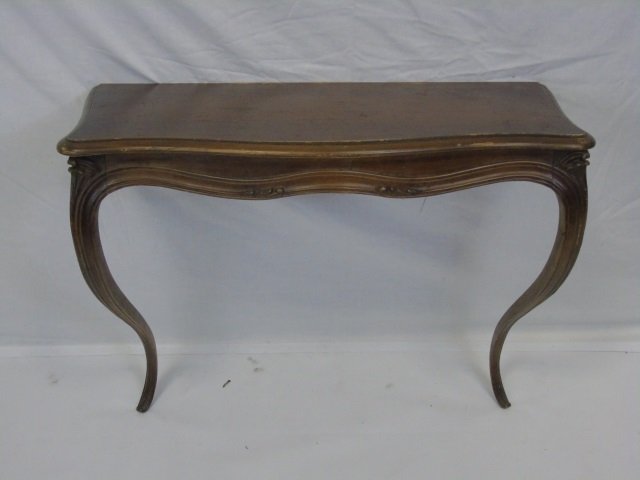 Bow Front Mahogany Wall Mount Console (1 of 3)