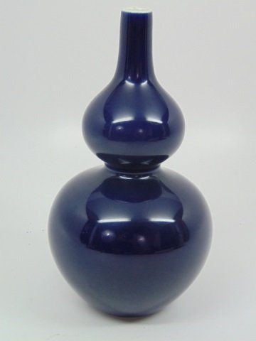Chinese Deep Blue Painted Porcelain Vase Qian Long (1 of 5)