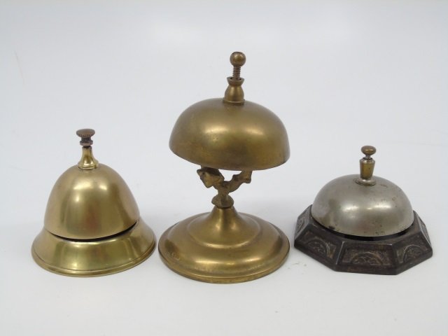 Antique Metal Store Counter Call Bells (1 of 4)