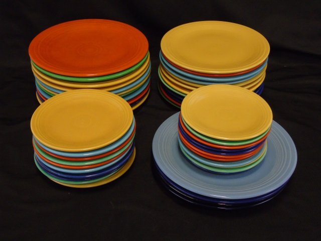 Group Lot of 27 Vintage Fiesta Ware Plates (1 of 3)