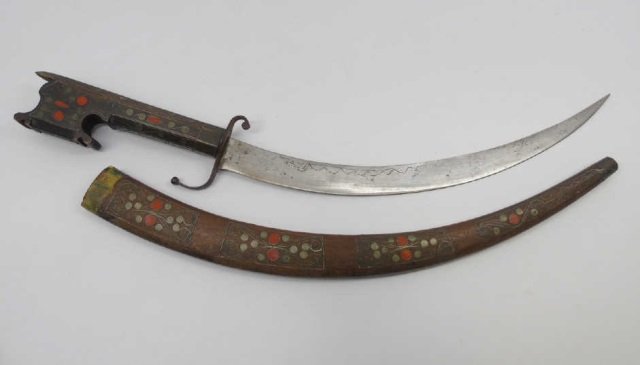 Antique Moroccan Sword Scimitar w/ Sheath (1 of 5)
