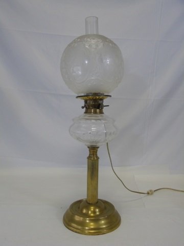 19th Century Victorian English Hurricane Lamp (1 of 4)