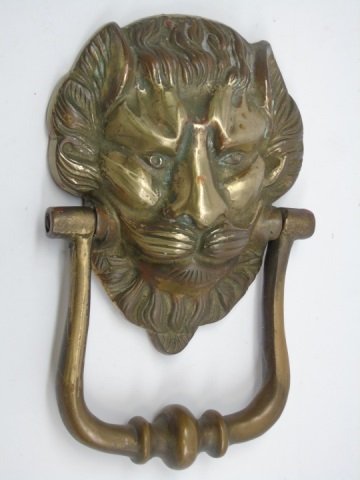 Antique Gilt Bronze Gargoyle Door Knocker (1 of 3)
