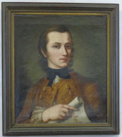 Antique Portrait Attributed John Singleton Copley: Antique Portrait Attributed John Singleton Copley. Finely painted portrait of a gentleman, oil on canvas. Apparently unsigned. In the style of John Singleton Copley's paintings and of the period. Meas