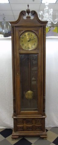 Early 20th Century Carved Walnut Grandfather Clock (1 of 9)