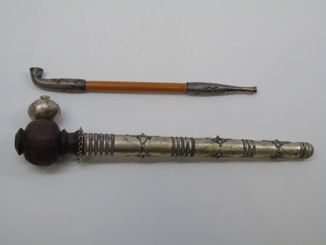 2 Antique Opium Pipes (1 of 8)