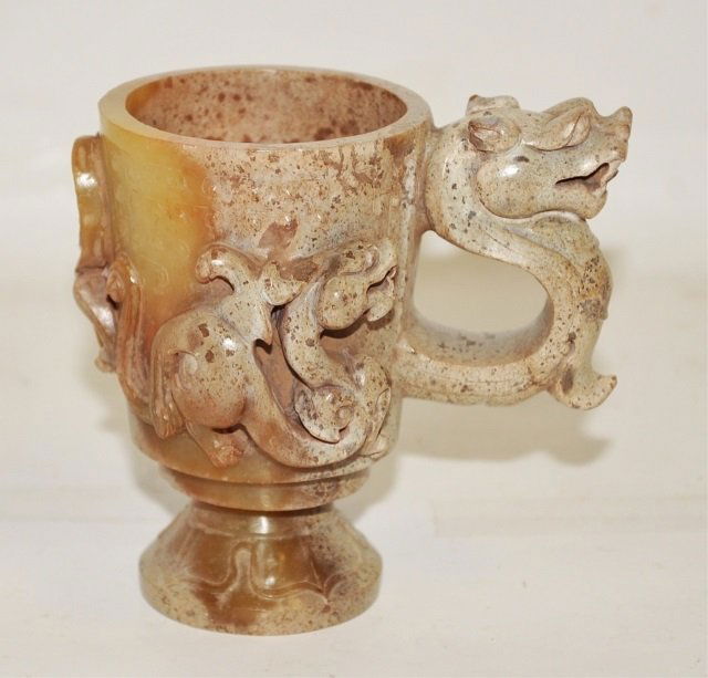 Han Dynasty White Jade Dragon Vessel (1 of 4)