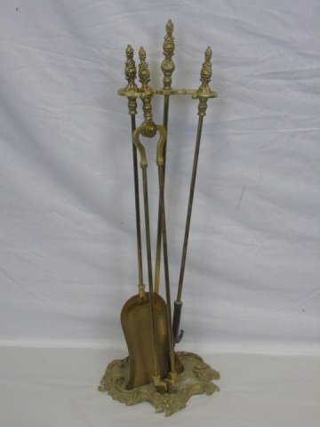 Vintage Brass Fireplace Tools Set (1 of 5)