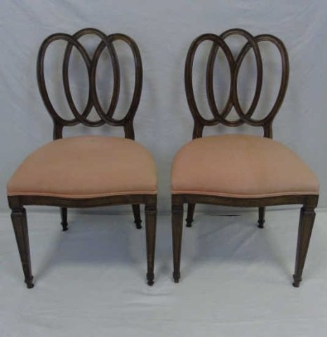 Pair Antique Sheraton Shield Back Hall Chairs (1 of 7)