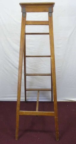 Antique Oak Library Ladder (1 of 5)