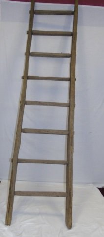 Antique Oak Barn Ladder (1 of 2)