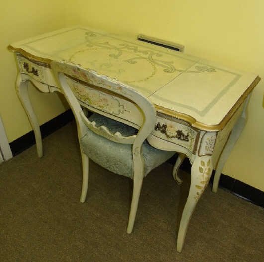 Hand Painted Vanity w/ Painted Chair (1 of 6)