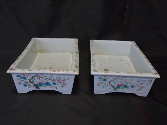 Antique 19th C. Chinese Painted Porcelain Planters (1 of 3)