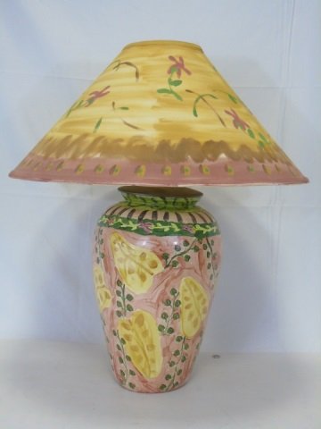 MacKenzie Childs Hand Painted Porcelain Lamp (1 of 3)