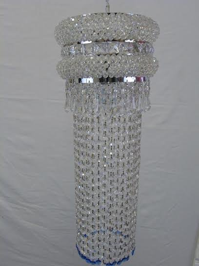 Mid Cent. Modern Crystal Chandelier Light Fixture (1 of 3)