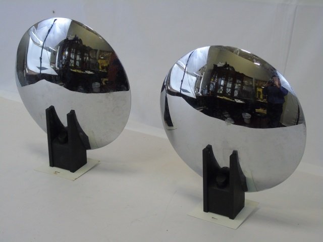Pair of Modern Contemporary Chrome Sconces (1 of 6)