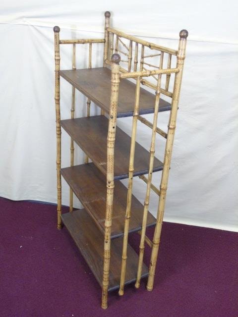 Antique Victorian Bamboo Etagere Shelf (1 of 4)