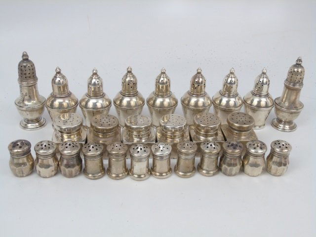 Large Collection of Sterling Silver Salt & Peppers (1 of 7)
