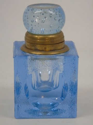 Antique Victorian Controlled Bubble Top Ink Well (1 of 4)