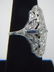 Antique Art Deco Platinum Diamond & Sapphire Ring - 2
